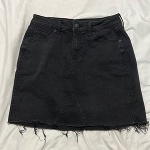 Old Navy black denim mini skirt. Size 6.